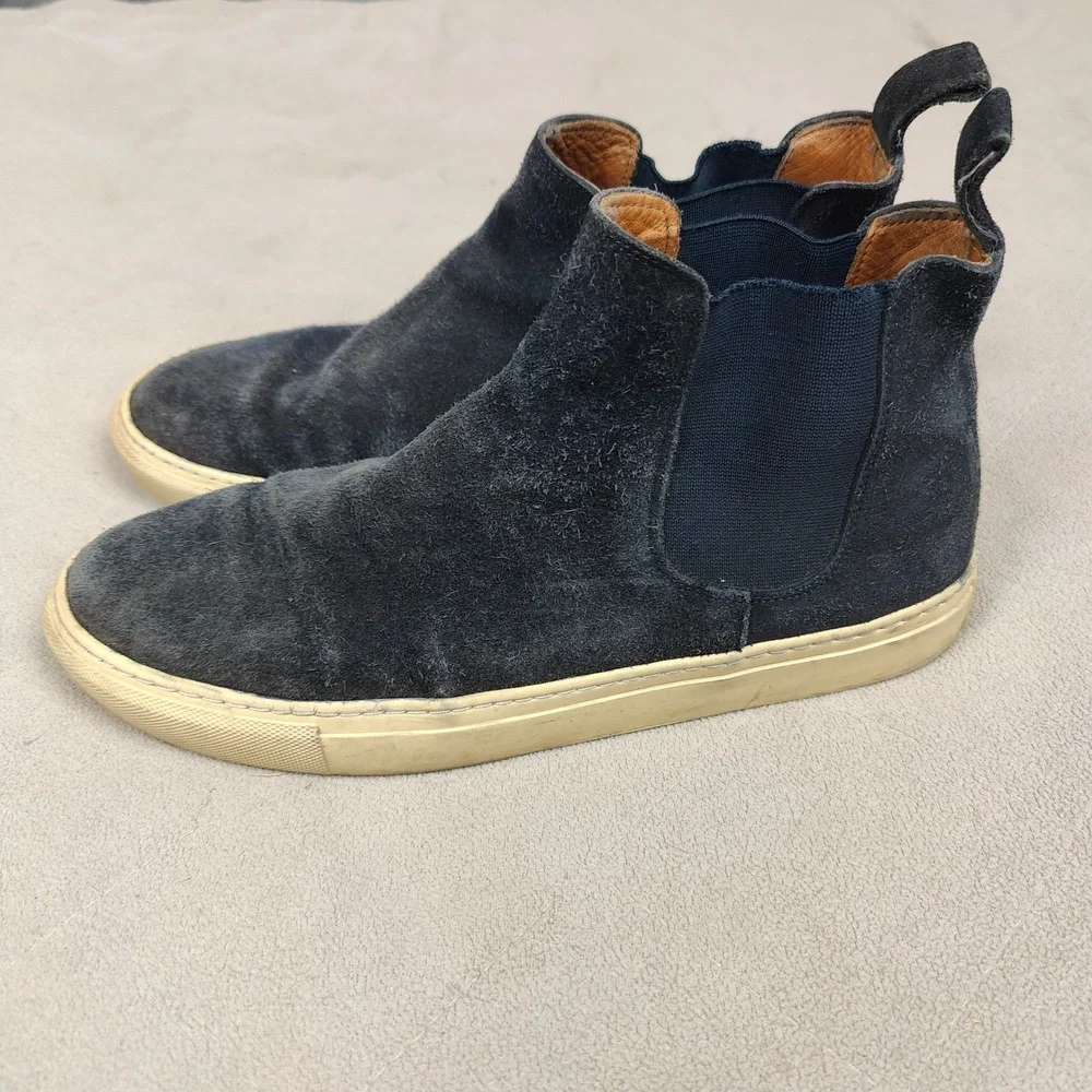 Sid Mashburn Chelsea Boots Mens 42 Navy Blue‎ Suede Made in Portugal Minimalist
